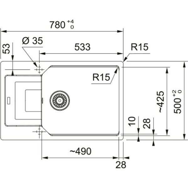 FRANKE-D UBG 611-78 XL A 114.0682.570 crna