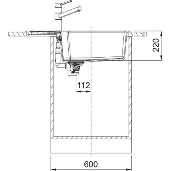 FRANKE-D UBG 611-78 XL A 114.0682.570 crna