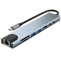 KETTZ KT-801G Type C 8 / 1 4K HDMI USB x 2, SD / TF Multiport