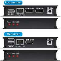 KETTZ KT-HDEX60M HDMI KVM USB Extender Cat5e/6/7