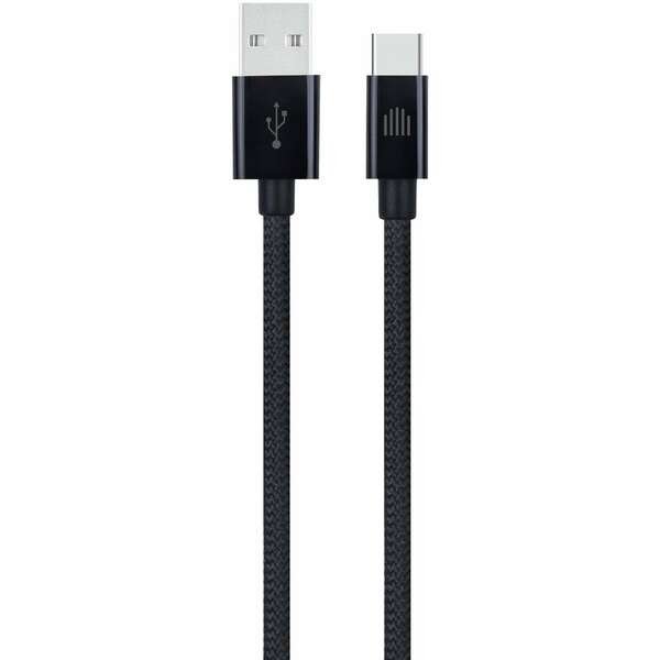 Dviced Cable USB-A to USB-C Nylon Textile 1,25m - Black DV120007