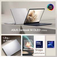 ASUS ZenBook 14 OLED UX3405CA-QL278 14 inca WUXGA OLED, Intel Ultra 5 225H, 16GB, SSD 1TB