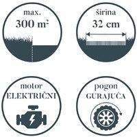 GARDENA Elektricna Kosilica PowerMax 32cm/1100W