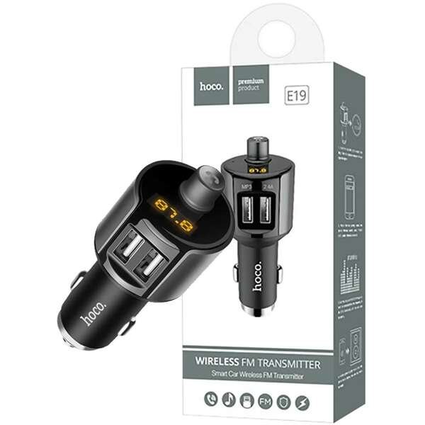HOCO E19 Smart BT, FM Trans, Charger 2.4A, USB