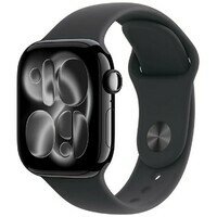 APPLE Watch S11 GPS 42mm Jet Black Aluminium Case with Black Sport Band - M/L mequ4rk/a