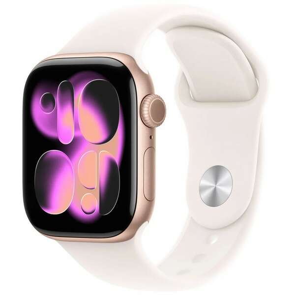APPLE Watch S11 GPS 42mm Rose Gold Aluminium Case with Light Blush Sport Band - S/M meu04rk/a