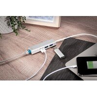 DIGITUS USB hub 4 3.0 porta + Lan adapter