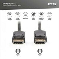 DIGITUS Kabl Display port na Display port 1.2 4K 3m crni