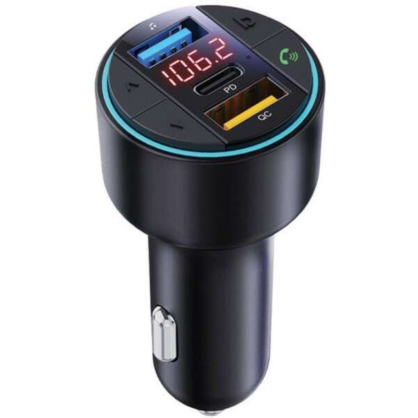 Xwave BT 40 FM transmiter za auto, BT, LED, USB, 3D Surround, USB-ž TypeC PD30W+QC3.0 brzo punjenje