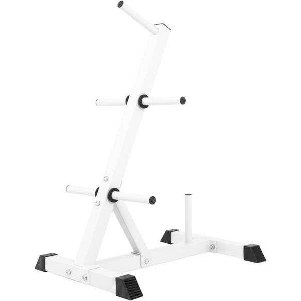 GORILLA SPORTS Stalak za tegove (Iskoseni / Beli / do 200 kg)