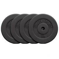 GORILLA SPORTS Set tegova oblozenih plastikom (30 kg - 4 x 7,5 kg)