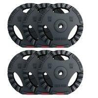 GORILLA SPORTS Set plasticnih tegova sa rukohvatima (6 x 5 kg)