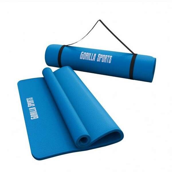 GORILLA SPORTS Prostirka za vezbanje (190 x 100 x 1,5 cm / Svetloplava)