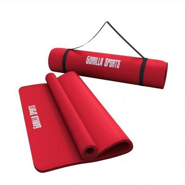 GORILLA SPORTS Prostirka za vezbanje (190 x 100 x 1,5 cm / Crvena)