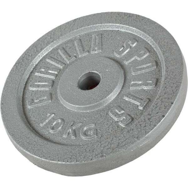 GORILLA SPORTS Teg od livenog gvozdja (10 kg / Srebrni)