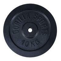 GORILLA SPORTS Teg od livenog gvozdja (10 kg  /  Crni)