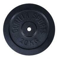 GORILLA SPORTS Teg od livenog gvozdja (20 kg  /  Crni)