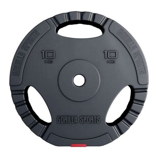 GORILLA SPORTS Plasticni teg sa rukohvatima (10 kg)