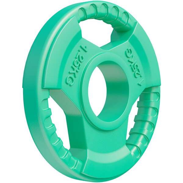 GORILLA SPORTS Gumirani olimpijski teg (1,25 kg / Svetlozeleni)