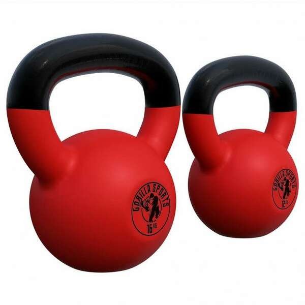 GORILLA SPORTS Rusko zvono sa neoprenom (Set od 28 kg)