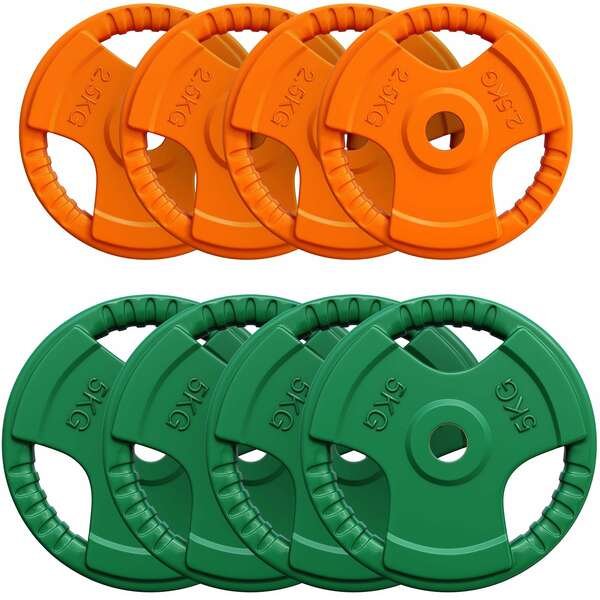 GORILLA SPORTS Set gumiranih tegova (4x2,5 kg i 4x5 kg)