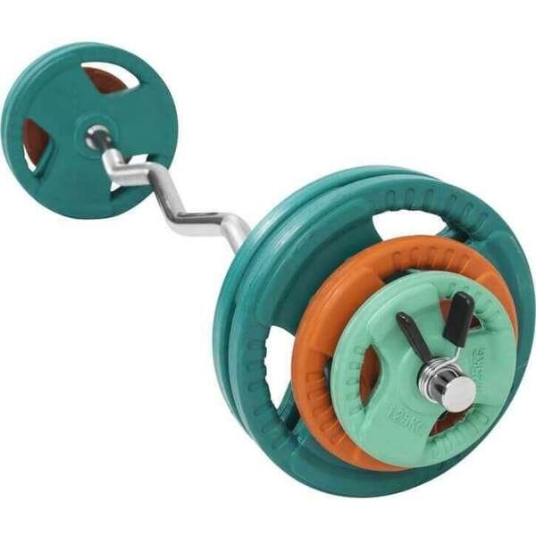 GORILLA SPORTS Kriva EZ sipka sa gumenim tegovima (35kg)