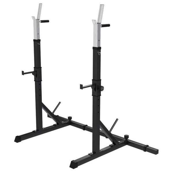 GORILLA SPORTS Podesivi stalak za cucnjeve i sipku + Rucke za propadanja