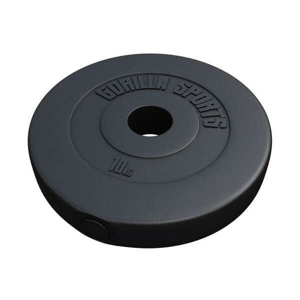 GORILLA SPORTS Plasticni olimpijski tegovi (10 kg)