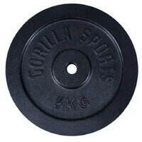 GORILLA SPORTS Teg od livenog gvozdja (5 kg  /  Crni)
