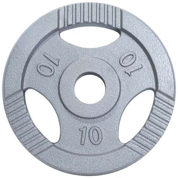 GORILLA SPORTS Teg od livenog gvozdja 10 kg (50 mm u sivoj boji)