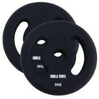 GORILLA SPORTS Set od 2 gumirana tega 30 mm (2 x 5 kg)