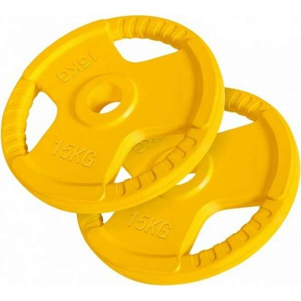 GORILLA SPORTS Set gumiranih olimpijskih tegova (2 x 15 kg)
