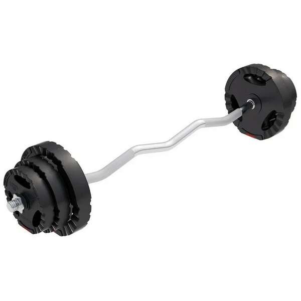 GORILLA SPORTS Set sa krivom sipkom 25 kg
