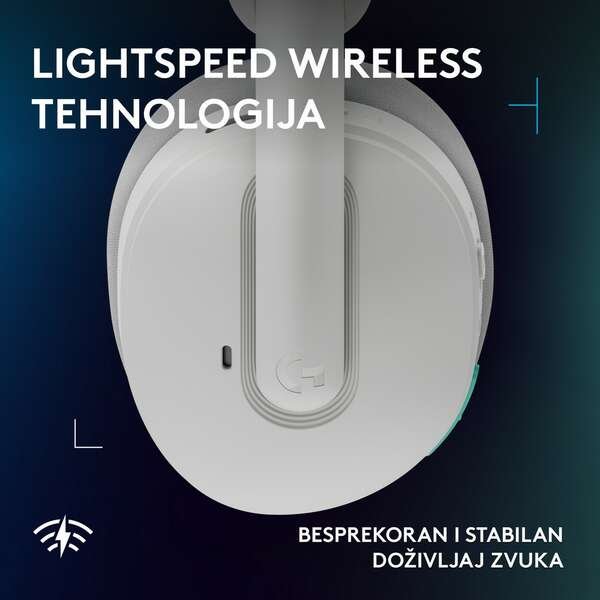 LOGITECH G325 LIGHTSPEED gejmerske bežicne slušalice bela 981-001531