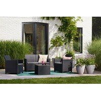 KETER Claire 2 seater sa box stolom grafit 