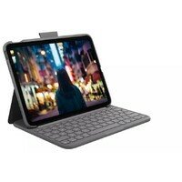 Logitech Slim Folio Keyboard Case for iPad (10th gen) - Grey - UK