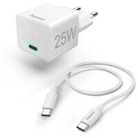 HAMA Mini brzi punjac sa USB-C kablom, PD, 25W, 1.5m, beli