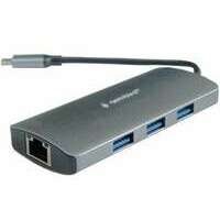 GEMBIRD A-CMU3-LAN-05 TYPE C TO RJ45 gigabit + 3xUSB3.1 hub ALUMINIUM