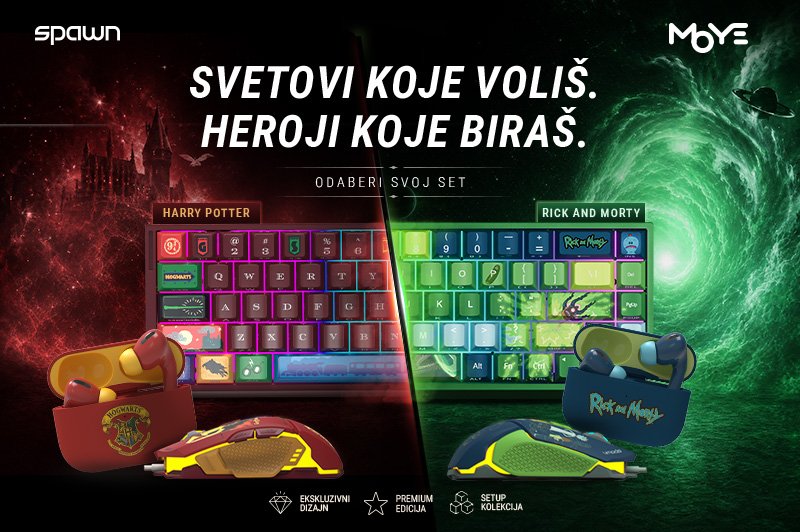 Moye i Spawn gamin oprema sa motivima Harija Potera i Rika i Mortija